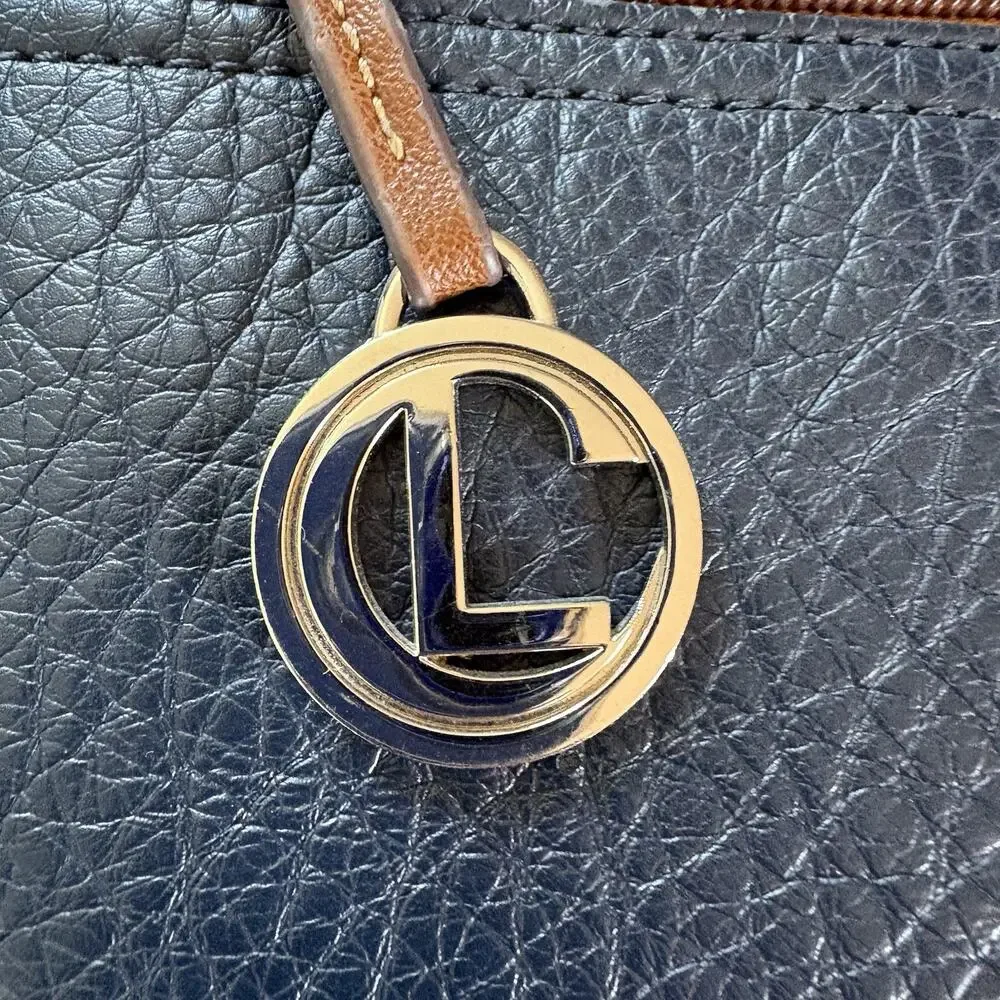 Lauren Conrad Blue Hobo Handbag Vegan Pebbled Leather Shoulder Bag Braided Strap